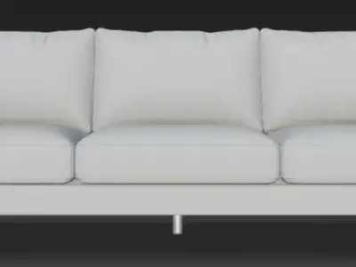 Luxury 3 Seater Modern Sofa 3D Model High Poly Furniture Asset 3D model