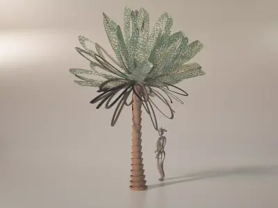 Conceptual palm tree S1Cv1 Low-poly 3D model