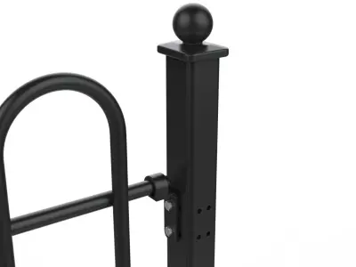 Fence Metal 01 3D model