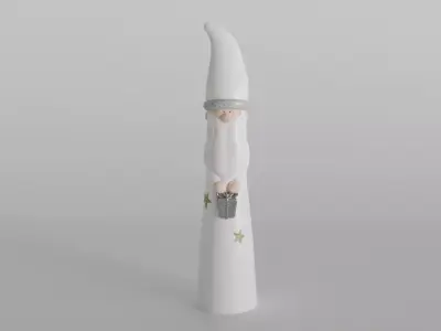 Christmas Decor Santa with Gift and Stars Design 3D print model