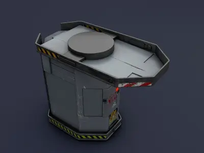 Futuristic Telephon Station 3D model