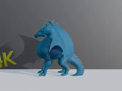 Blue Dragon Fantasy and Mythical Power and Legendary Elegance Free 3D model