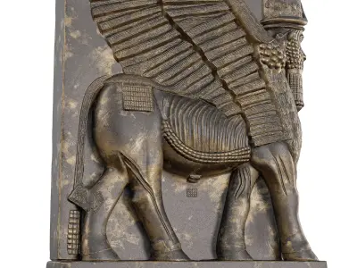Assyrian Lamassu Guardian Deity of Mesopotamia 3D model