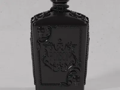 Poison Bottle Low-poly 3D model
