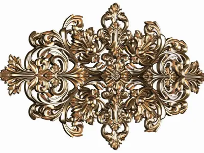 Carved decor ornament for cnc 21 3D model