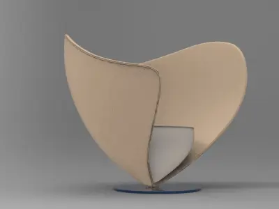 Song Armchair Low-poly 3D model