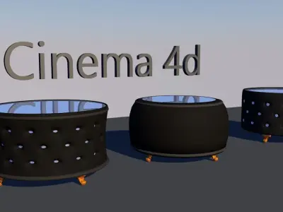 Coffee Tables Low-poly 3D model