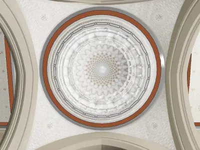 Islamic dome decorated 3D model