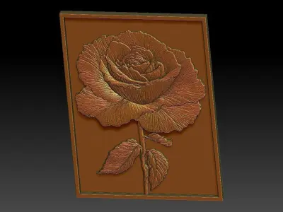 18 Rose CNC Relief Model 3D print model