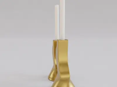 Organic design Modern candle holder  3D print model
