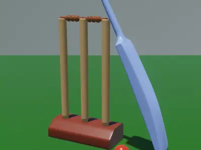Cricket Set with Free Vase 13 Model 3D print model
