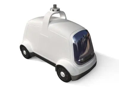 Delivery Dron Nuro R1 Low-poly 3D model