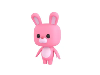 Cartoon Rabbit 3D model 2