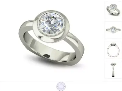 Women ring 3dm stl render detail 3D print model 31