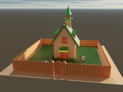 Disney house 5 Low-poly 3D model