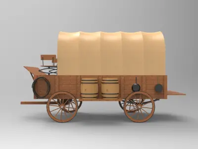 Horse Carriage 3D model