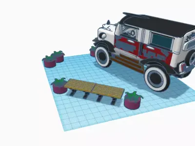 vintage car  3D print model