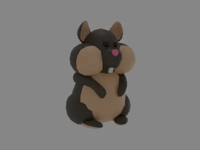 Hamster Character for Unreal Engine Low-poly 3D model