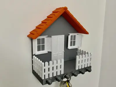 KEY HOUSE FOR WALL WITH PORCHWAY VESTIBULE 3D print model