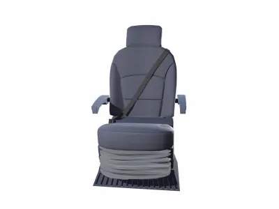 Premium Truck Driver Seat Low-poly 3D model