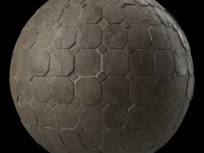 Pavement Materials 50- Diamond Tile Stone Paving  Sbsar Seamless Texture