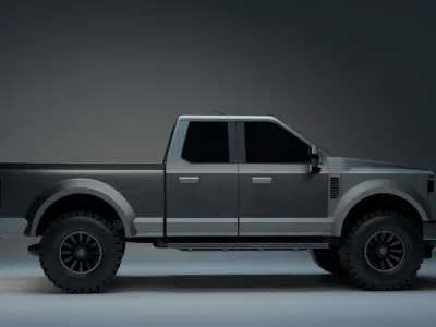 Ironclad V8  Tactical 4x4 Pickup Low-poly 3D model