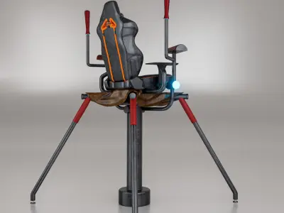 Scifi Chair 3D model Low-poly 3D model