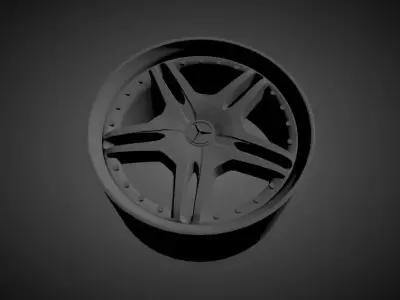 AMG STYLE IV scalable and printable rims 3D print model