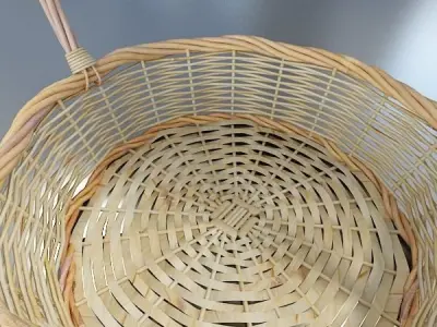 Wicker Basket 3D model