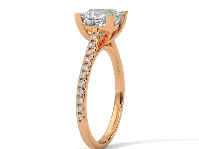 solitaire ring with detail images and 360 render videos 69 3D print model