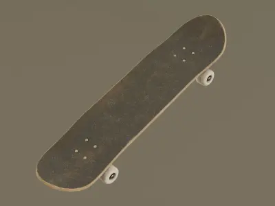 Skateboard - Giraffe Deck Low-poly 3D model