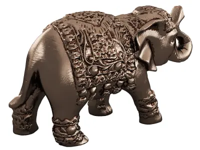 Indian elephant figurine 3D model