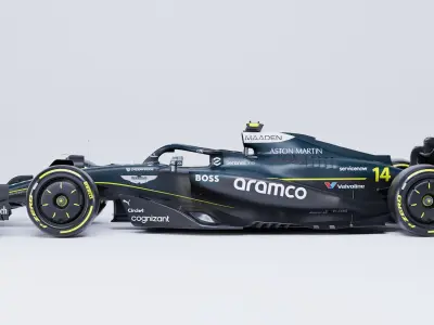 F1 2025 Aston Martin AMR25 Formula 1 Race Car Low-poly 3D model Low-poly 3D model