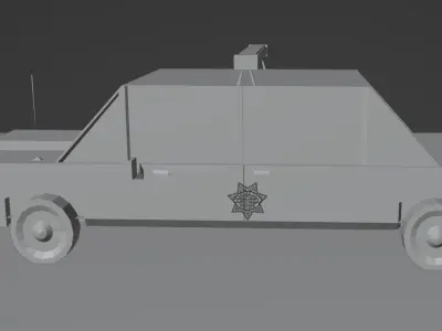 Low-poly cop car 1990 Ford Crown Victoria Free low-poly 3D model