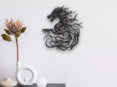 Dragon Wall Art 3D print model