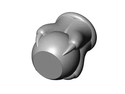 Carved four paws claw legs eagle classic baroque urn and vase 3D print model