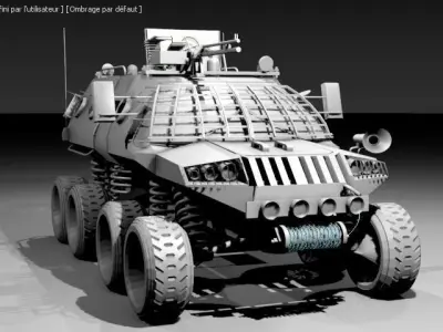 millitary truck  Low-poly 3D model