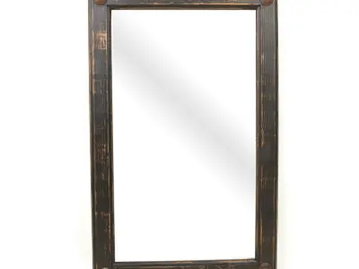 Febus Rectangle Wood Wall Mirror Free 3D model
