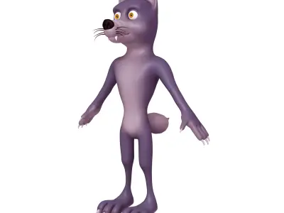 Wolf Cartoon 3D model