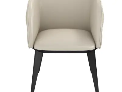 Modern Nordic Accent Luxury Leather Armchair   3D model