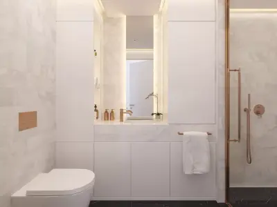 Modern bathroom interior 02 3D model