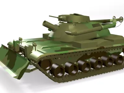 M728 Combat Engineer Vehicle Low-poly 3D model