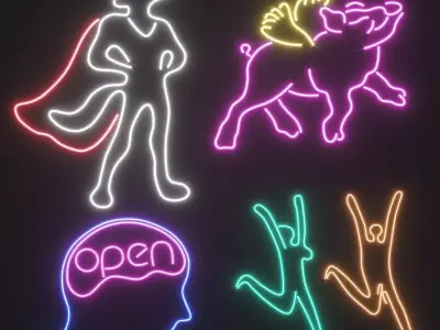 Neon Set 14 3D model