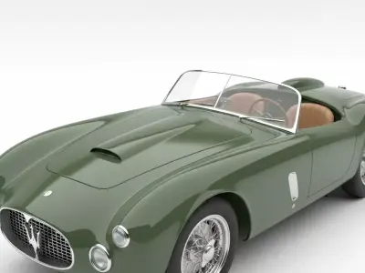 1950s Classic Italian Race Roadster Low-poly 3D model