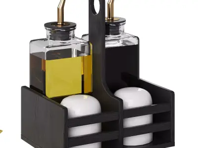 Sushi Restaurant Tableware 3D model