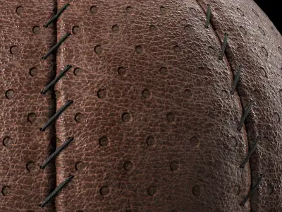 Leather Materials 35- Stitched Leather By Sbsar Texture