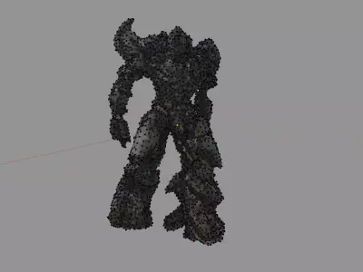 Melted Megatron transformers decepticons debree apocalyptic  Low-poly 3D model