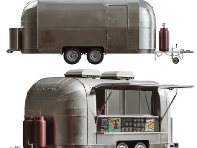 Foodtruck Bar Low-poly 3D model