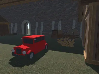 Classic Car Low Poly Free low-poly 3D model