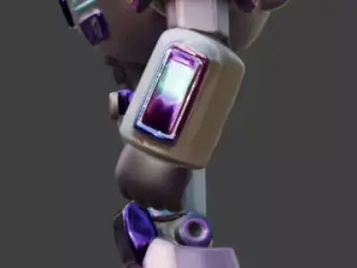 Futuristic Police Mech 3D Model Low-poly 3D model